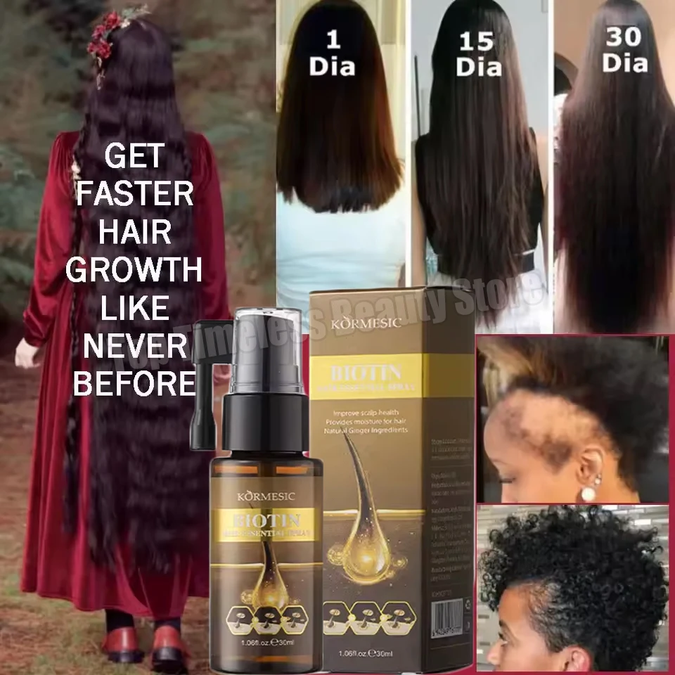 

Hair Growth Spray for Baldness Hair Loss Repair Damaged Scalp Serum Liquid Thickening Hair Root Treatment Longer Healthier Hair