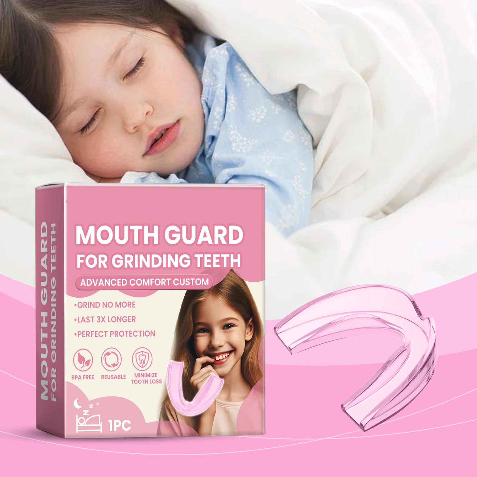 Kép 3: Betorkolás Csősz anti-biting anti-grinding szilikon fogak Mentesít children's Fogászati védelem éjjeli Alszik érdekel termékek