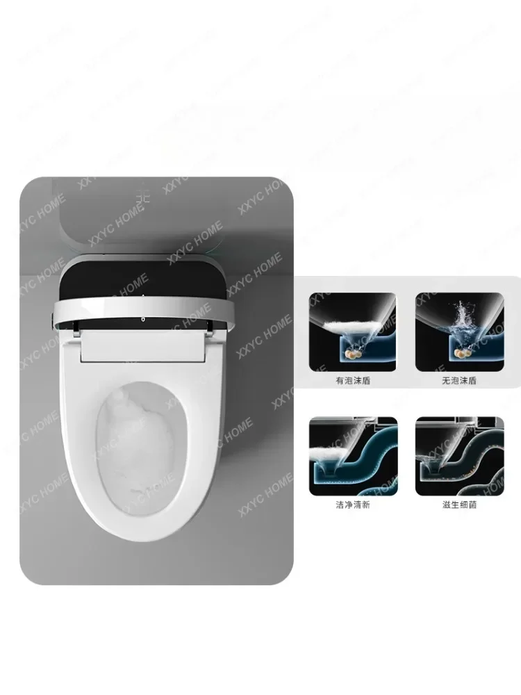 Household Light Smart Toilet Integrated Waterless Pressure Limit Automatic Foam Shield Sterilization Instant Siphon