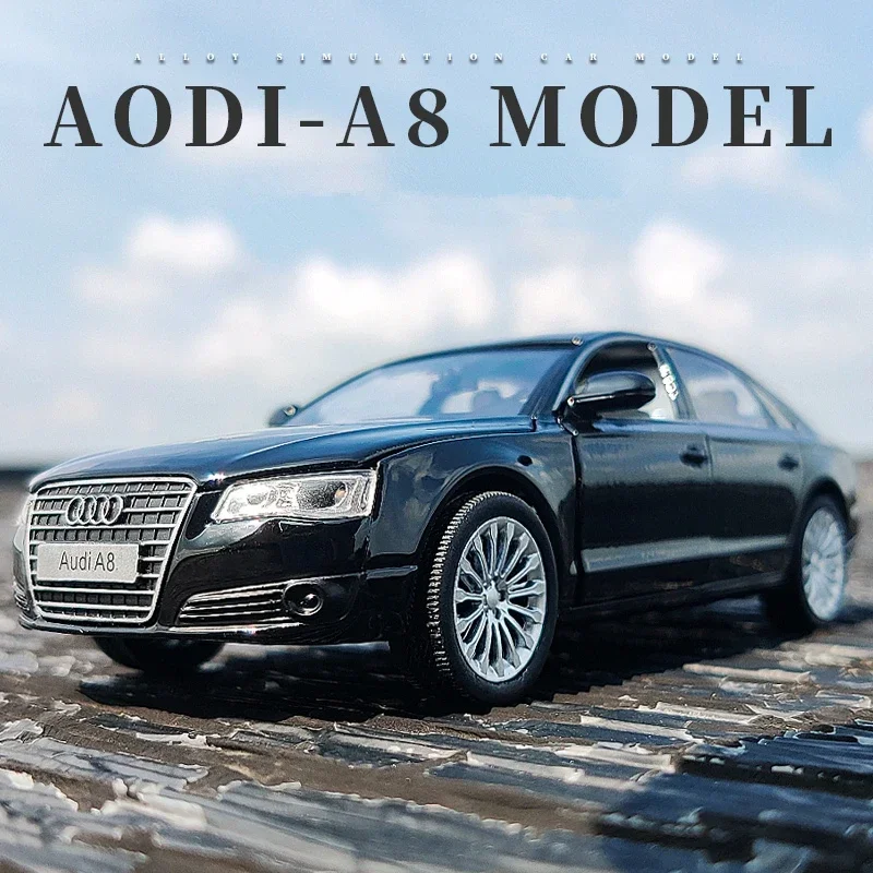 1:32 AUDI A8 Alloy Car Model Diecast & Toy Vehicles Metal Toy Car Model Collection Sound and Light Simulation Childrens Toy F292