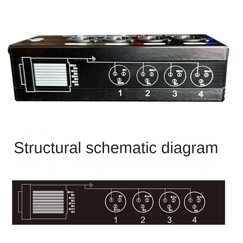 FORW-2Pair 4 canaux 3 broches XLR ou 6.3Mm Audio et DMX sur l'extension de câble réseau, extension de Signal réseau DMX512 mâle + femelle