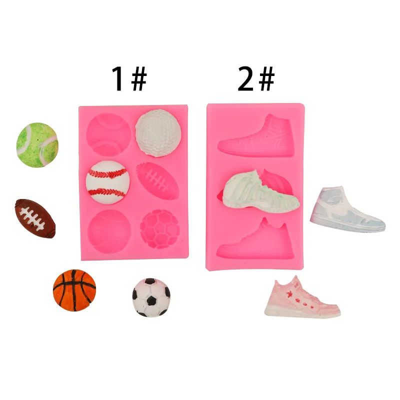 Sports Football Cake Accessories Silicone Mold Fondant Chocolate Sports Shoes Modeling Mold A968