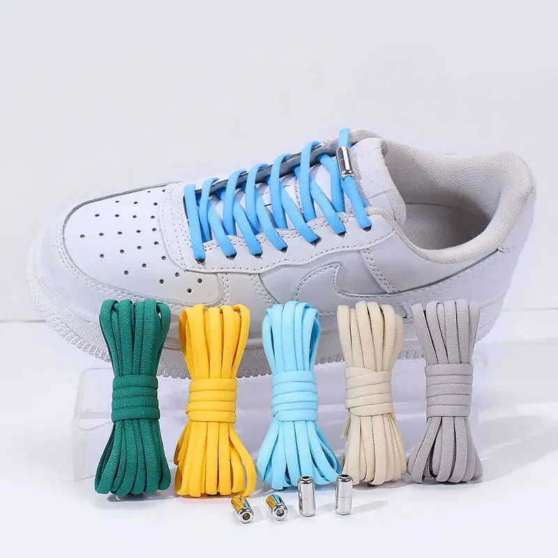Elastic shoelaces lazy semi-circular elastic metal capsule buckle shoe buckle elastic band color