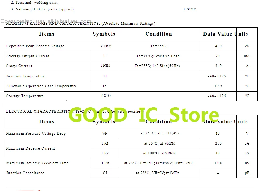 10PCS/LOT NEW ESJA02-04S high-frequency DO-35 small volume silicon particle 4KV high-voltage diode with a diameter of Φ2X3mm