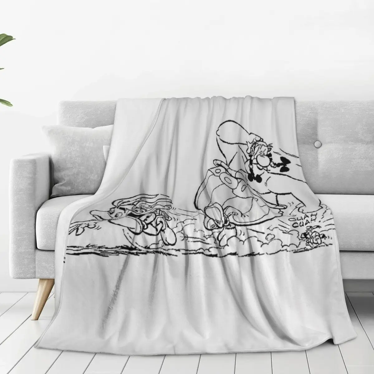 Asterix And Obelix Dogmatix Blankets Fleece Portable Sofa Throw Blankets For Couch Bedding Office Throws Bedspread Quilt