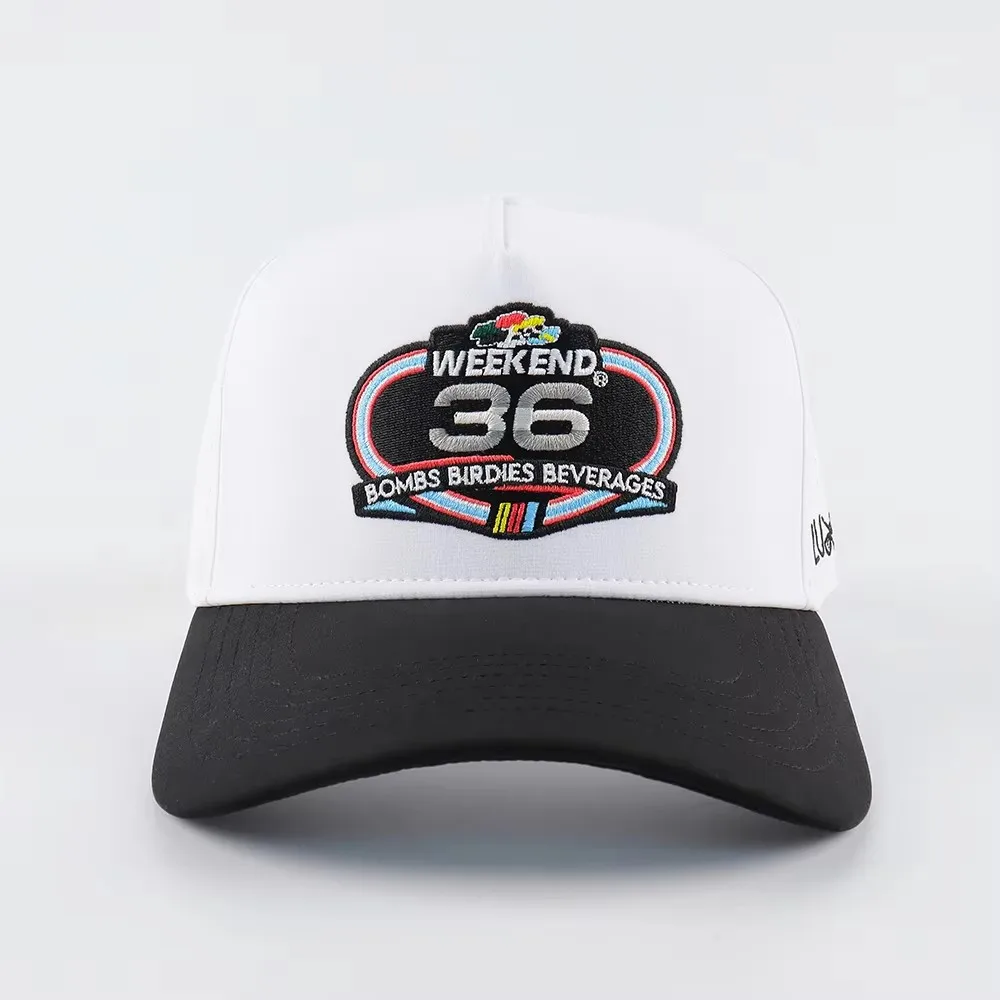 

Embroidery Logo High Quality 5 Panel Baseball Cap Two Tone Laser Cutting Hole Perforated baseball cap hats