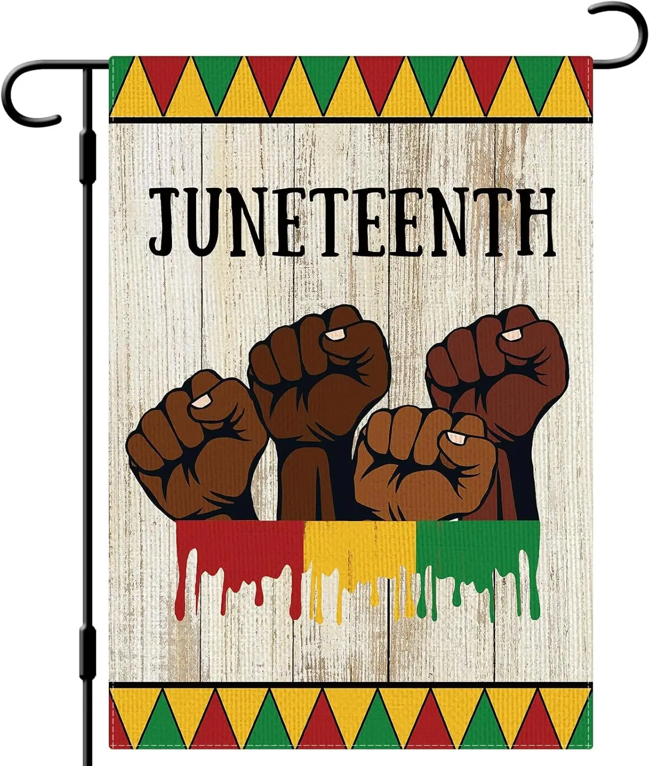 DLZDN Juneteenth Garden Flag 12×18 Inch Double Sided Vertical Burlap Independence Day American Freedom Day Black Liberation Gard