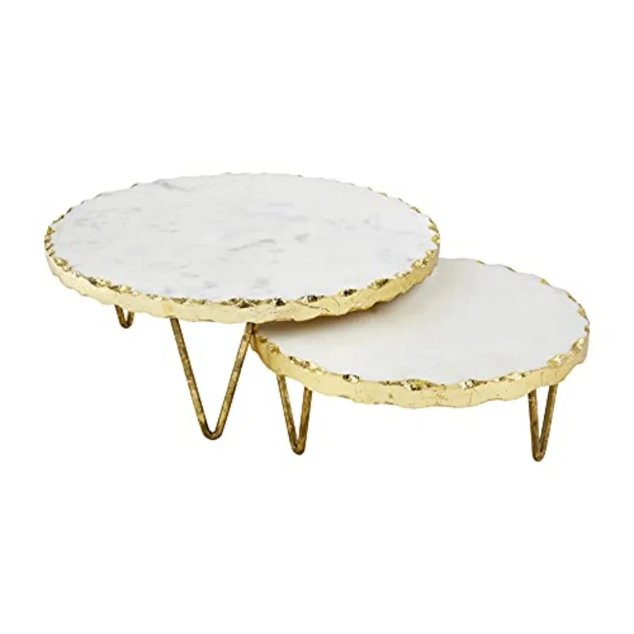 

Набор подставок из мрамора и золота, маленький, 3 x 8 дюймов в диаметре | большой, диаметр 4 x 10 дюймов