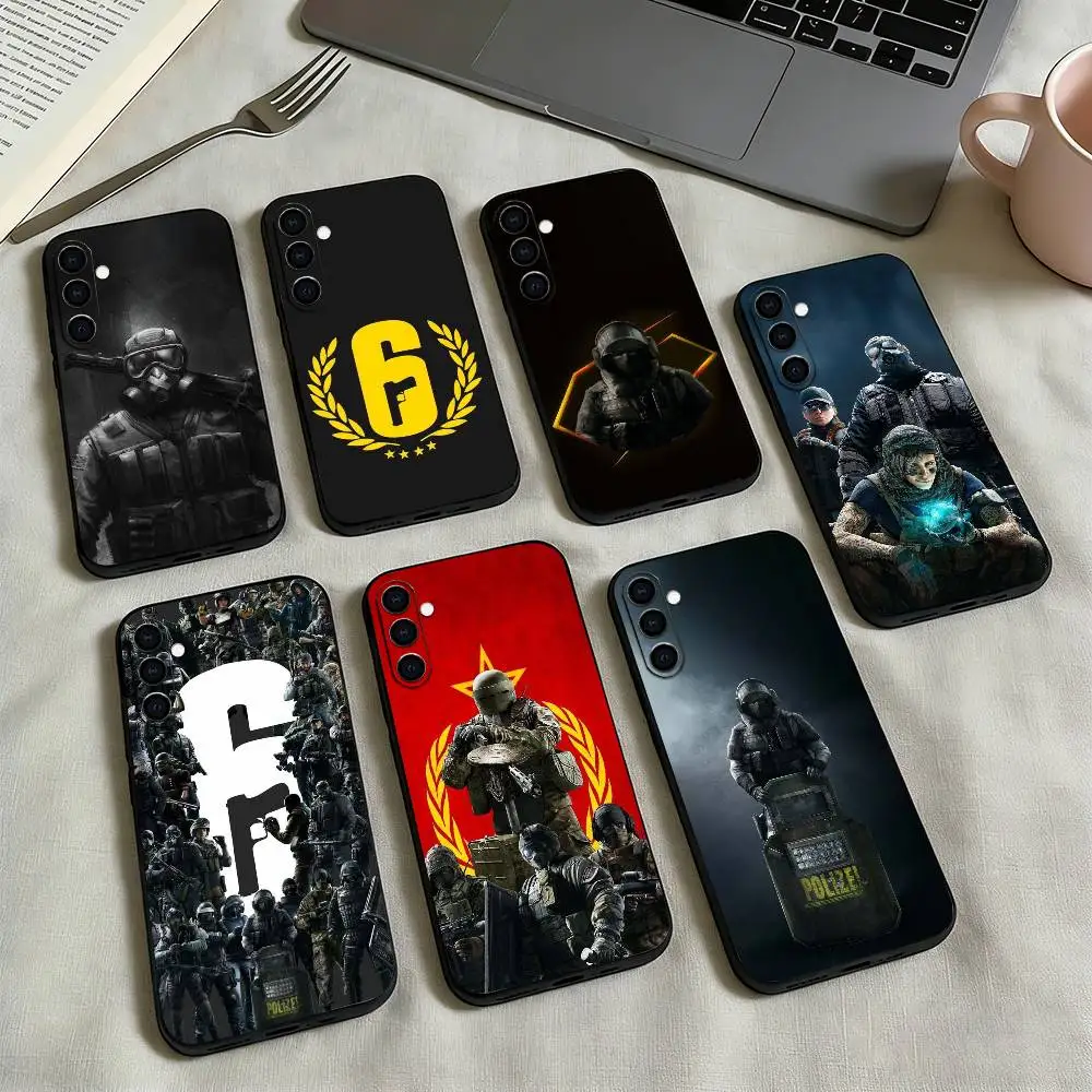 Game R-Rainbow Six Siege Phone Case For Samsung Galaxy A73,A72,A71,A70,A53,A52,A51,Soft Silicone Black Cover