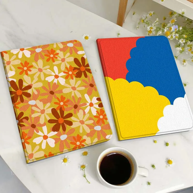 

Cartoon Daisy Floral Pattern Gift Tablet Case For Huawei Honor MatePad MediaPad Air 5 6 7 11 V6 V7 V8 V9 X9 X8 T10 T10s C5e T5