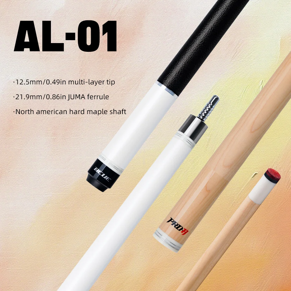 

BCUE Maple Pool Cue Stick maple shaft billiard cue Stick 3/8*8 joint pin with 12.5mm rainbow tip