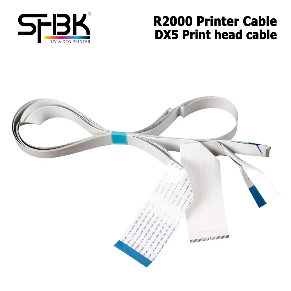 100% New Original for Epson R2000S P400 R2440 R2880 Printer Head Cable DX5 Print Head Cable 8 Colors A3 UV DTF Printer Parts
