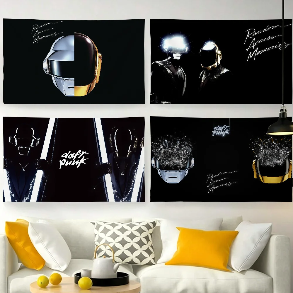 Band D-Daft Punk-S flag For Garden Party Living Room Home Wall Decor Banner Bedroom Outdoor Tapestry