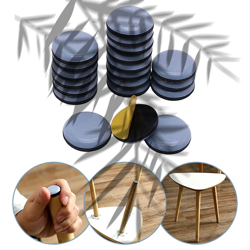 【جديد】 4/8 قطعة منصات الأثاث المتزلجون انزلاق كتلة الجدول كرسي الساق حصيرة الطابق حامي لسجادة الخشب الصلب PTFE