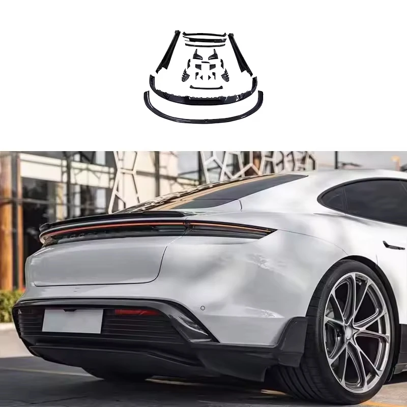 ألياف الكربون ترقية بوديكيت اكسسوارات السيارات لبورشه تايكان إلى تي طقم الجسم 2019 + Ture Factory الإعداد #2