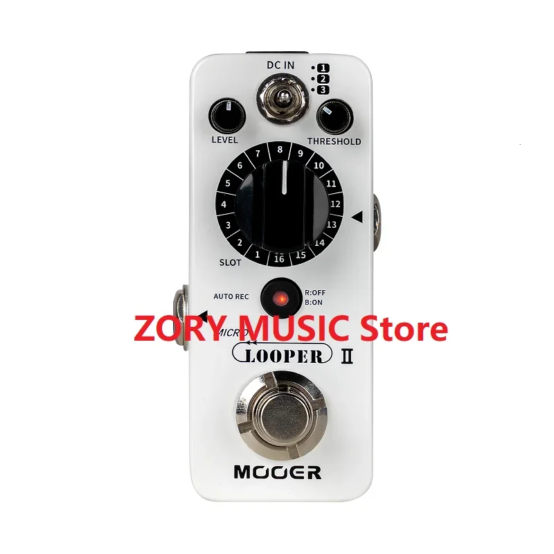 

MOOER LOOPER II Loop Recording Effect Pedal 48 storage positions for unlimited cascading Auto Rec input signal detection