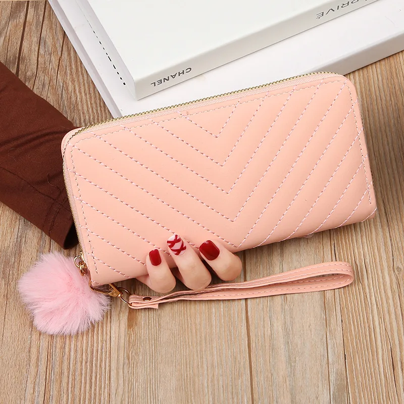 

Women Long Wallet Pu Leather Card Holder Large Capacity Hasp Zipper Coin Purse Multi Card Organizer Cell Phone Wristlet Handbag.