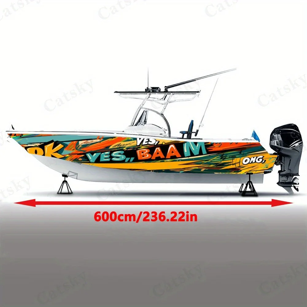 Manga Style Letters  Boat sticker vinyl ship pontoon deck Boat fishing decorative pontoon boats decal