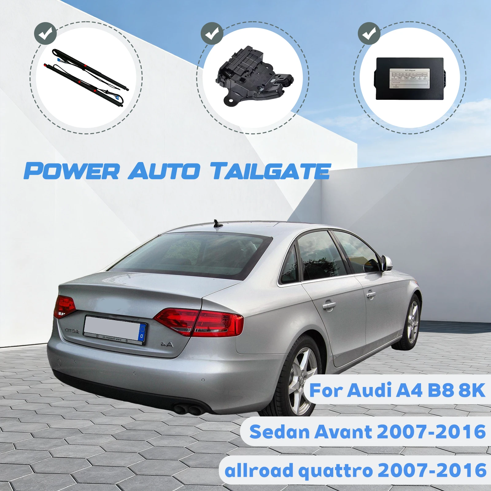 For Audi A4 B8 8K Sedan/Avant/allroad quattro 2007-16 Car Automatic Lifting kit Opening Trunk Intelligent Electric Lift Tailgate