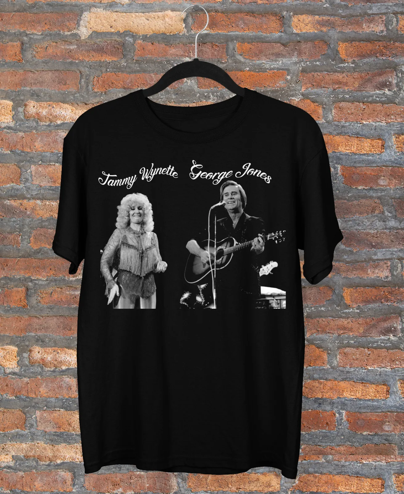 Tammy Wynette George Jones in Concert memory T-shirt Black S-5XL 1F364