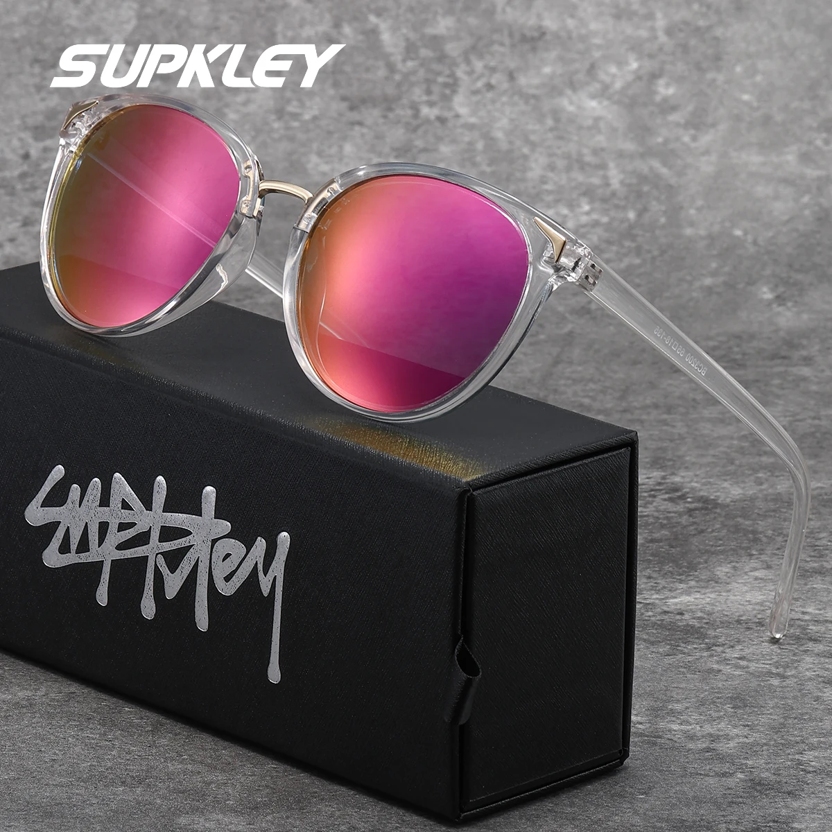 نظارات شمسية مستقطبة عصرية للنساء من SUPKLEY بإطار عين القطة لقضاء العطلات والربيع والجري وتسلق الجبال نظارات شمسية للرجال للقيادة
