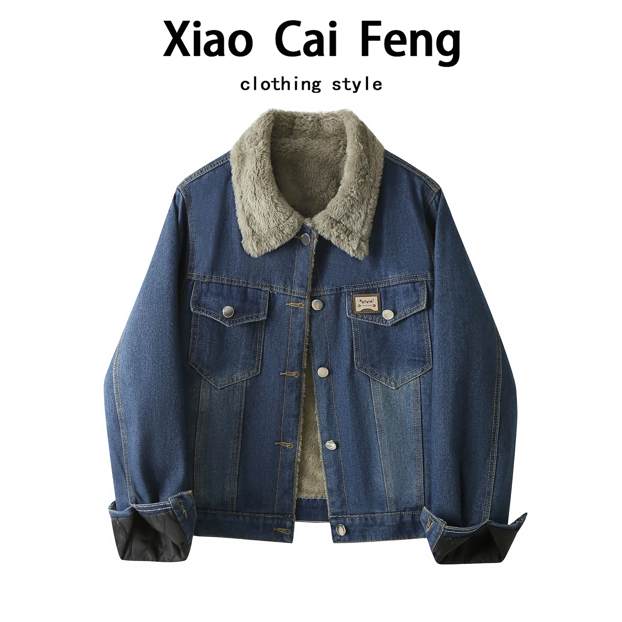 Thiened Fce اصطف فرو الضأن المرأة Jaet ريترو Sle معطف الشتاء ort ملابس خارجية تنوعا الرجعية القطن معطف العصرية