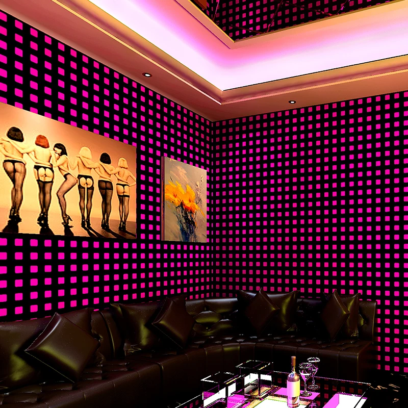 KTV Plaid Wallpaper 3D Flash Wall Cloth Bar Hotel Fancy Ballroom Box Theme Room Wallpaper Mosaic