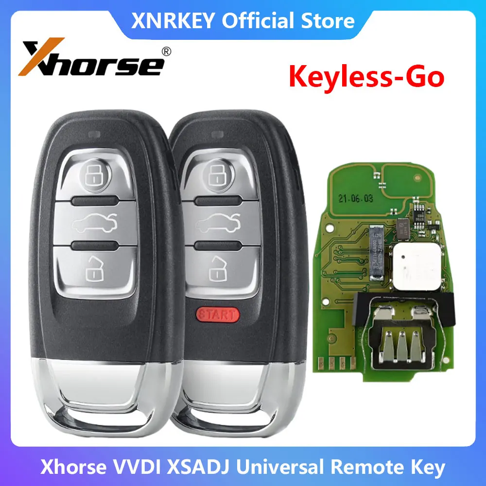 Xhorse XSADJ 315 / 433 / 868MHz P/N: 754J 8K0959754B Keyless-Go Smart Remote Key Fob for Audi A6L A4 A5 A7 Q5 S4 S5 S6 200