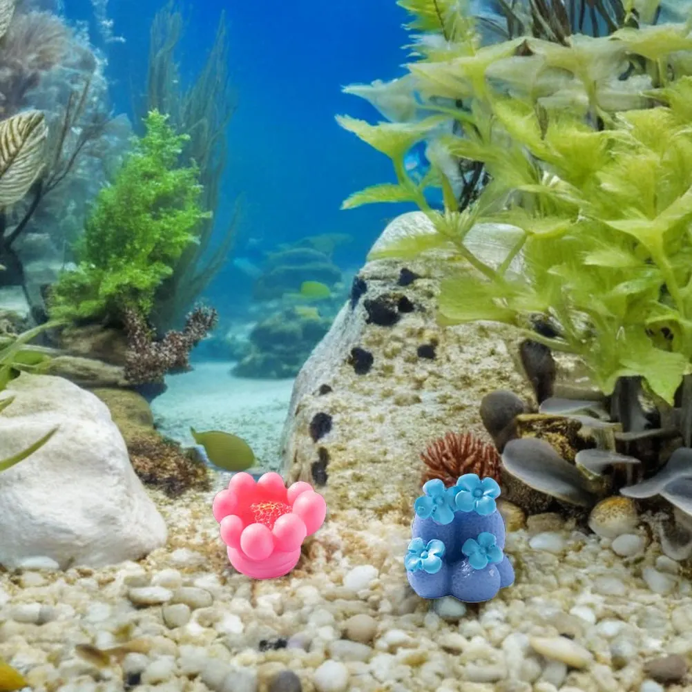 

14pcs Mini Ocean Resin Decor Coral Reef Fish Tank Ornament Aquarium Accessories Artificial Resin Coral Figurines Small Aquarium