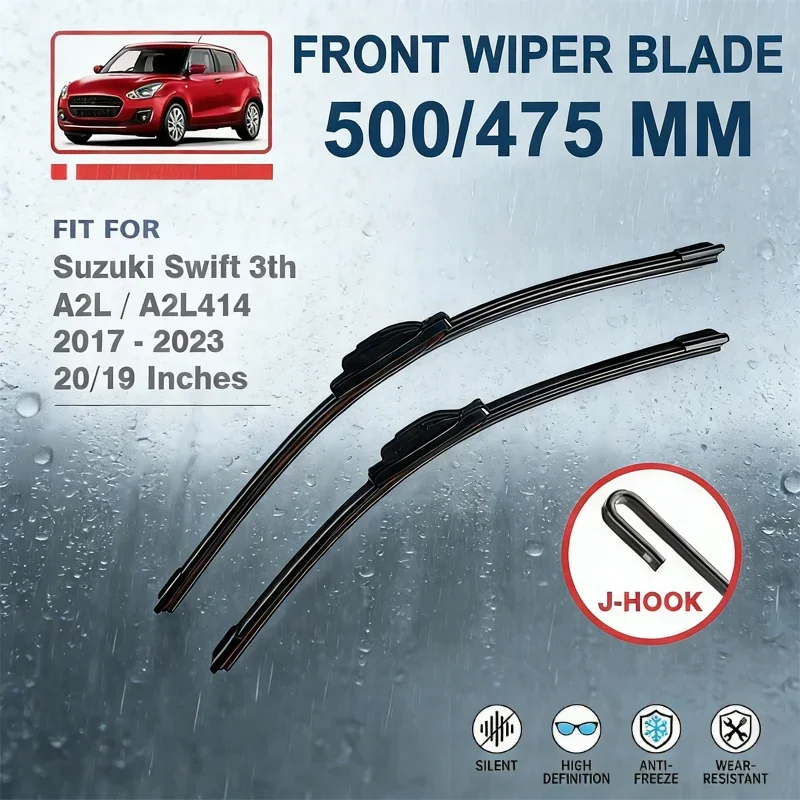 

Front Wiper Blades 20"+19" For Suzuki Swift 3rd A2L 2017-2022 Hatchback Windshield Windscreen Car Accessories 2018 2019 2020
