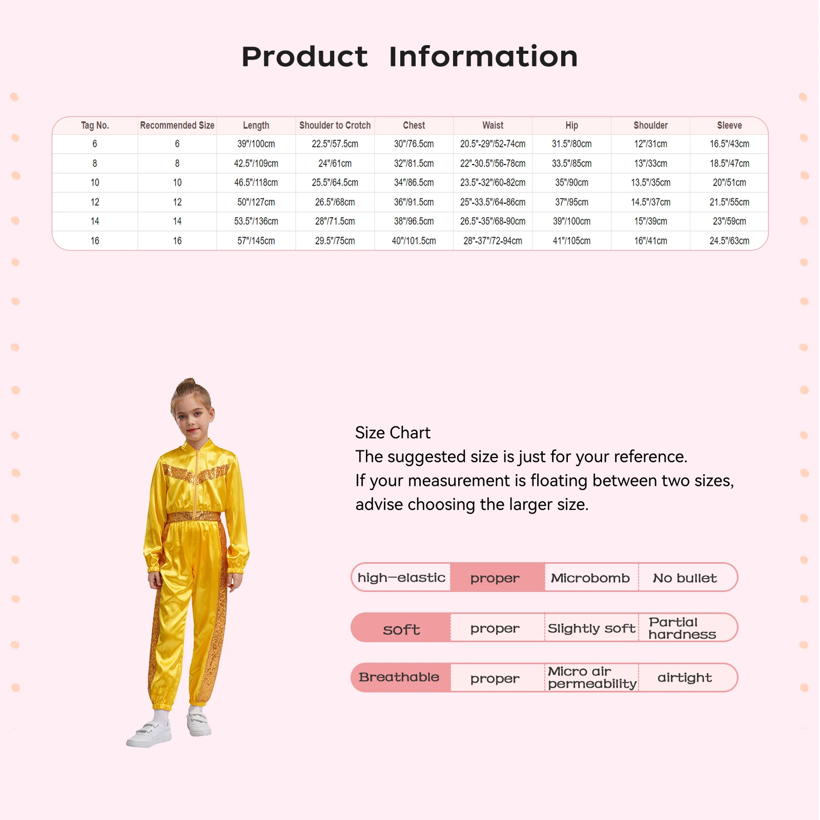 Kids Girls Shiny Sequins Satin Jumpsuit School Party Jazz Hip Hop Street Dance Performance Costumes Long Sleeve Zipper Bodysuit