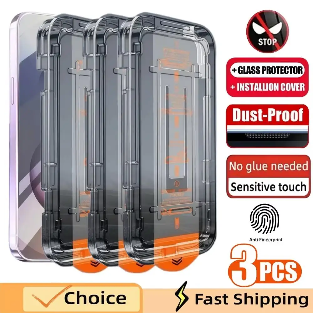 1-3PCS Protector de Pantalla HD Anti-Espía y Anti-Polvo con Alineación Precisa para iPhone 17 Pro Max 17 17 Pro Air, Película Protectora Anti-Rotura