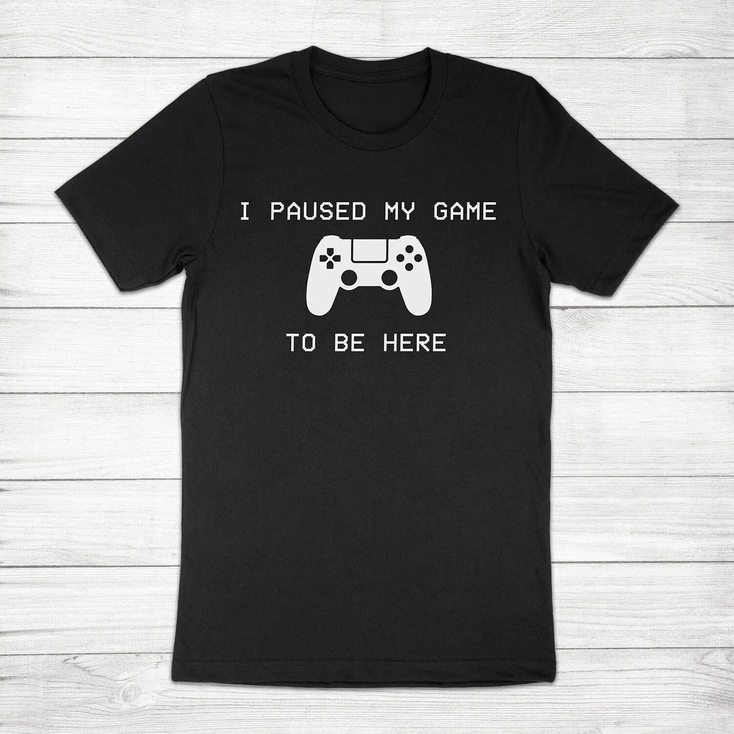 

I Paused My Game to Be Here Play 5 Funny PS5 Station Gamer Unisex Tee T-Shirt