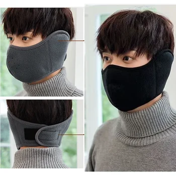 ฤดูหนาวกลางแจ้งสกีขี่หน้ากากหู Muffs ปาก Muffs คออุ่น Windproof นํากลับมาใช้ใหม่ขี่สโนว์บอร์ดสกีหน้ากากกีฬา