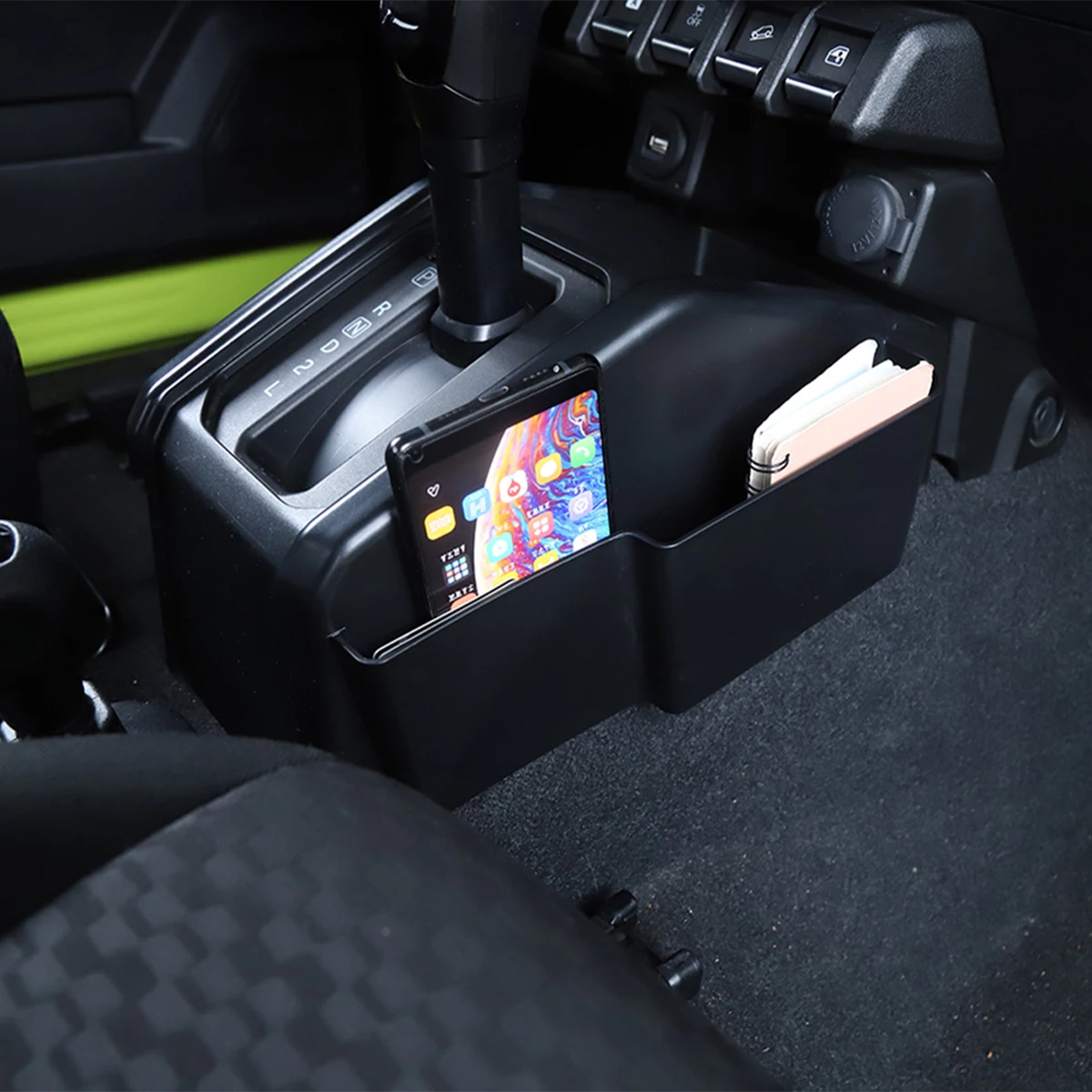 سيارة والعتاد التحول كلا الجانبين صينية صندوق تخزين المنظم مقصورة لسوزوكي جيمي 2019 2020 2021 2022 2023 الملحقات الداخلية #5