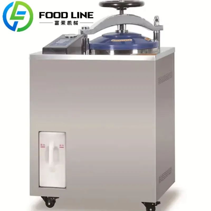 

Semi Automatic Vertical Pressure Steam Sterilizer Commercial Food Grade Equipment for Processing