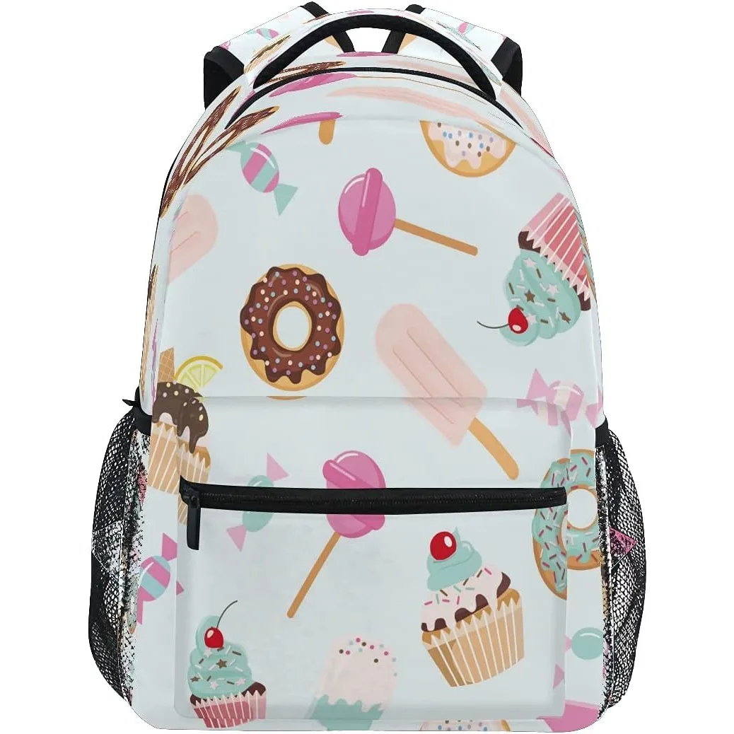 

Cupcake Ice Cream Donut School Bag Backpack College Bookbag