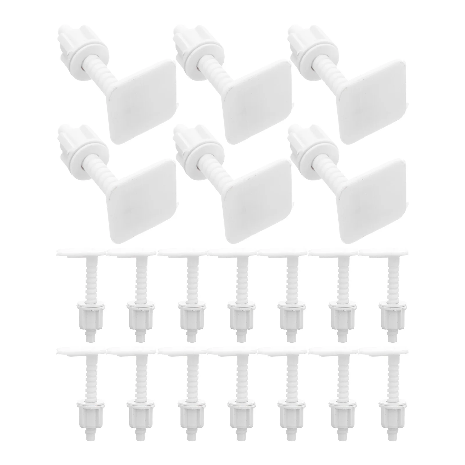 

20Pcs White Toilet Seat Screws Quick Release Mechanism Stable Fit Bathroom Fixtures Hardware Replacement Parts