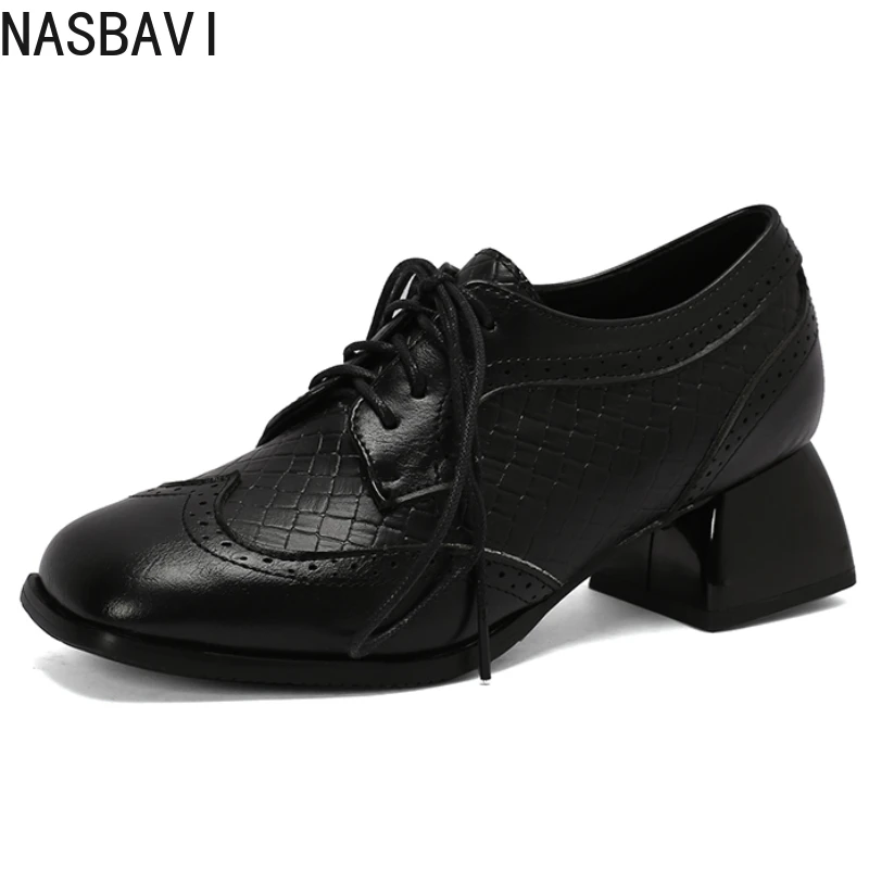 Elegant Low Heels Pumps Woman Loafers Shoes Large Size 45 Lace-up Casual Black White Red Pink Women's Heeled Party Wedding Shoes view 6