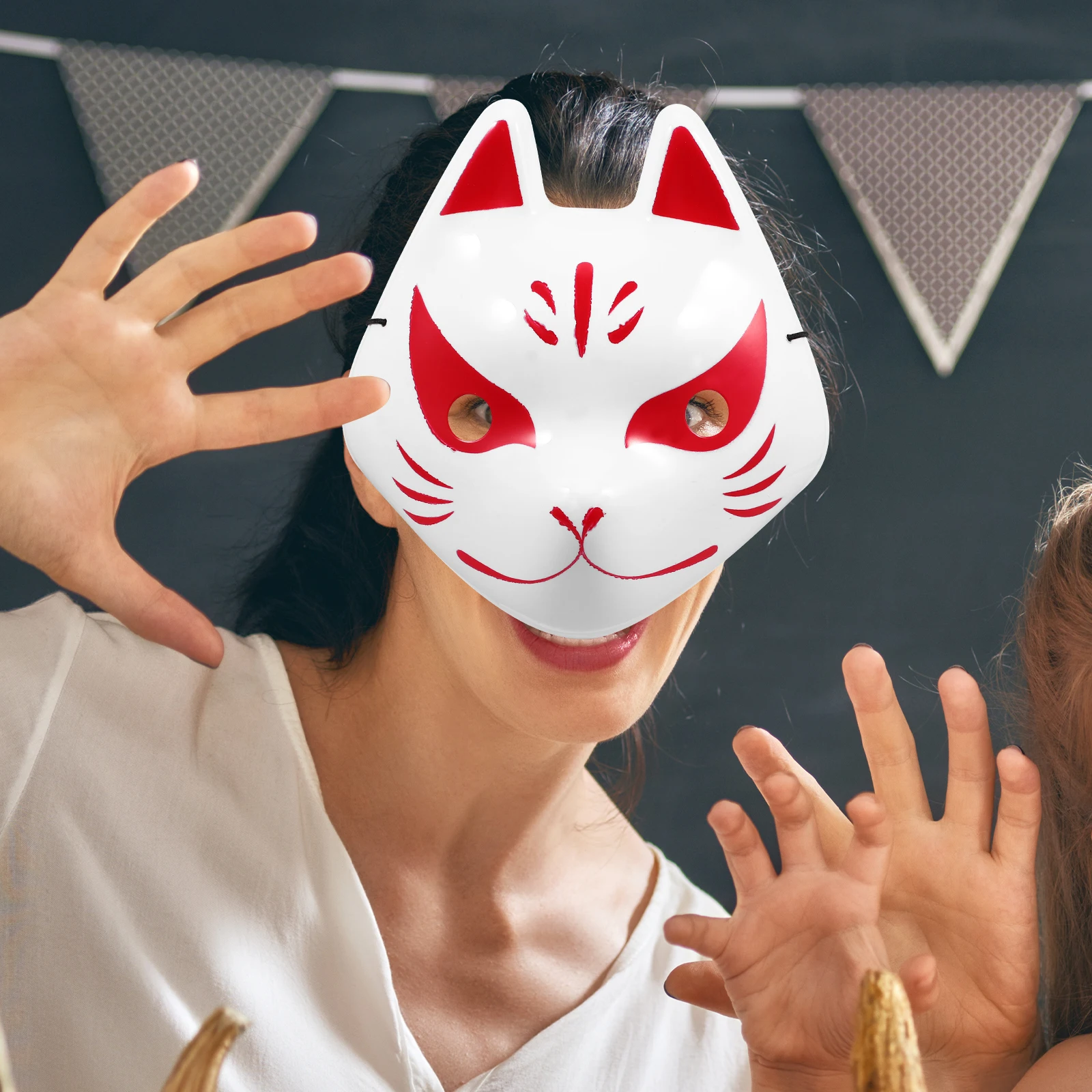 

Fox Face Creative Masquerade Cosplay Foxes Mask Party Accessories Delicate Plastic Animal Reusable Cosplay Halloween