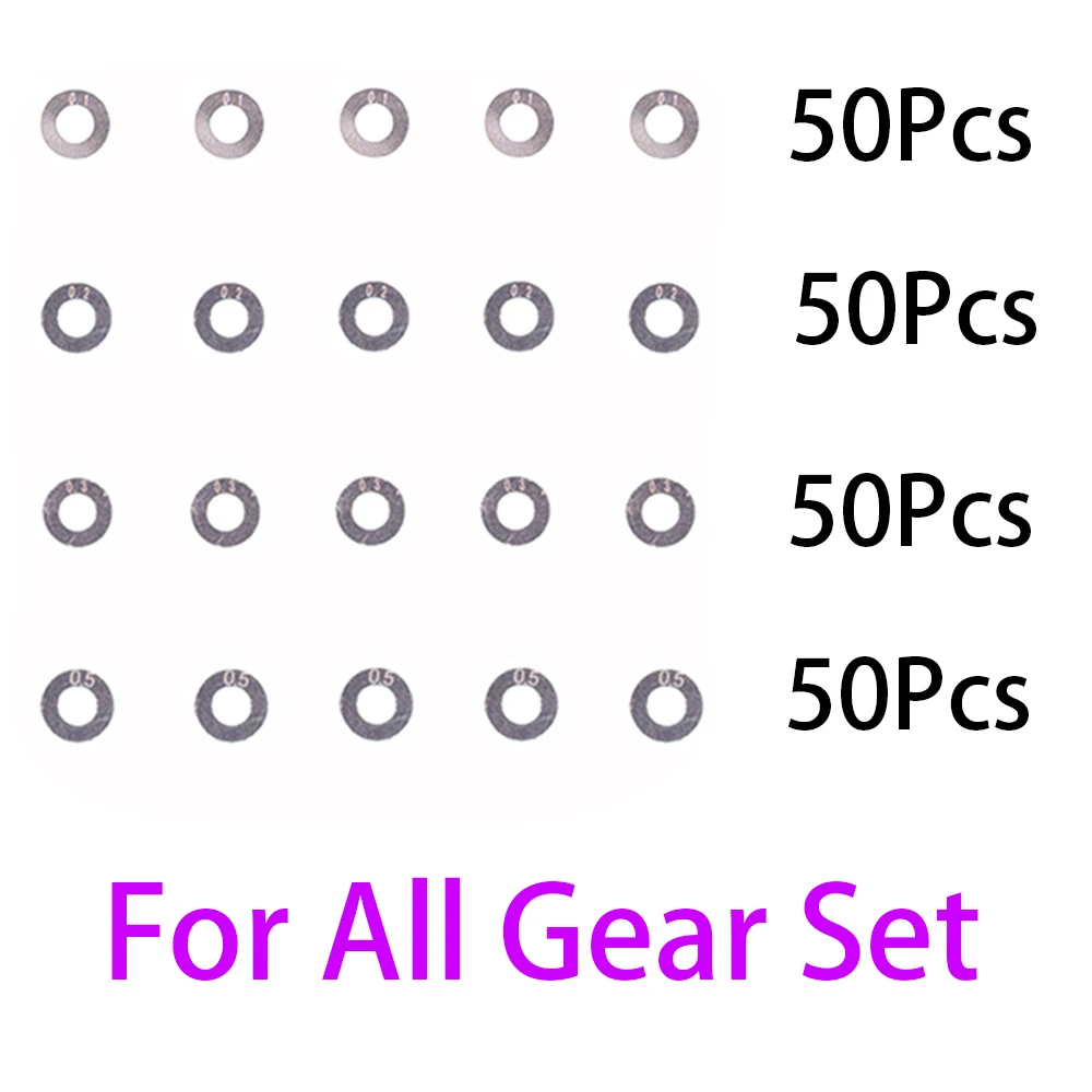 50Pcs Stainless Steel Super Precision Shim Fit Gear Set