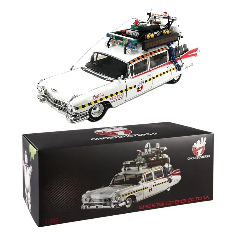 Hasbro Ghostbusters Filmversion Auto MOVABLE PARTS Ectomobile Ecto-1A Modellierfigur 1:18 Feine Version Sammlerspielzeug Geschenk