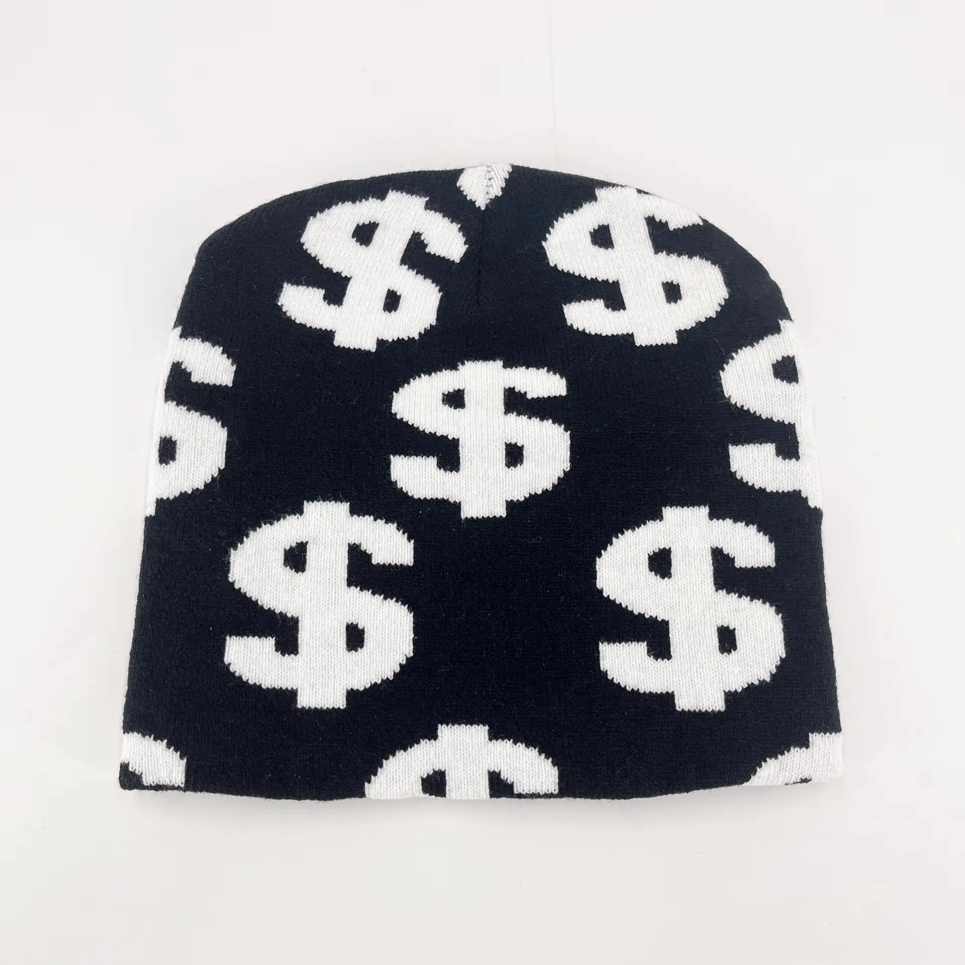 Männer und Frauen Universal Y2K Herbst Winter Hut Hip Hop Web Reiten Outdoor Sport Mode Hut Dollar gedruckt Strickmütze