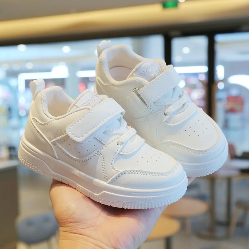 Baskets Blanches Respirantes à Semelles Souples pour Bébé Garçon et Fille, Chaussures de Skateboard Décontractées, Nouvelle Collection Printemps Automne 2022