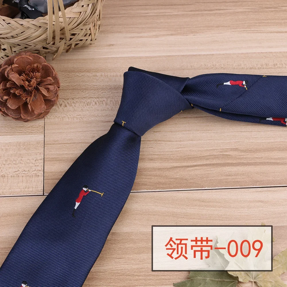 

Men 7cm Skinny Ties Male Cartoon Pattern Neckties Jacquard Business Slim Tie Festival Banquet Accessories Party Apparel Suit