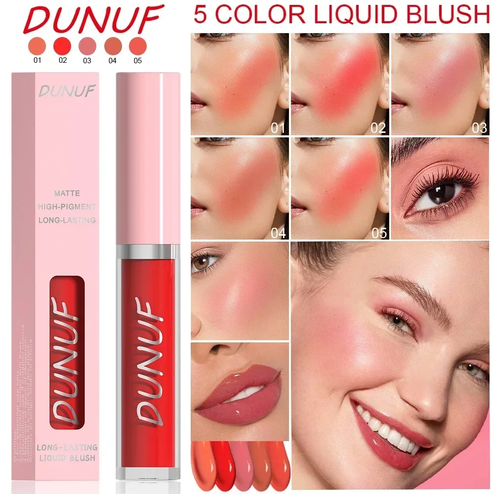 DUNUF nuevo colorete en crema multifuncional colorete facial maquillaje hidratación Natural lápiz labial rojo rosa sombra de ojos maquillaje brillo de labios