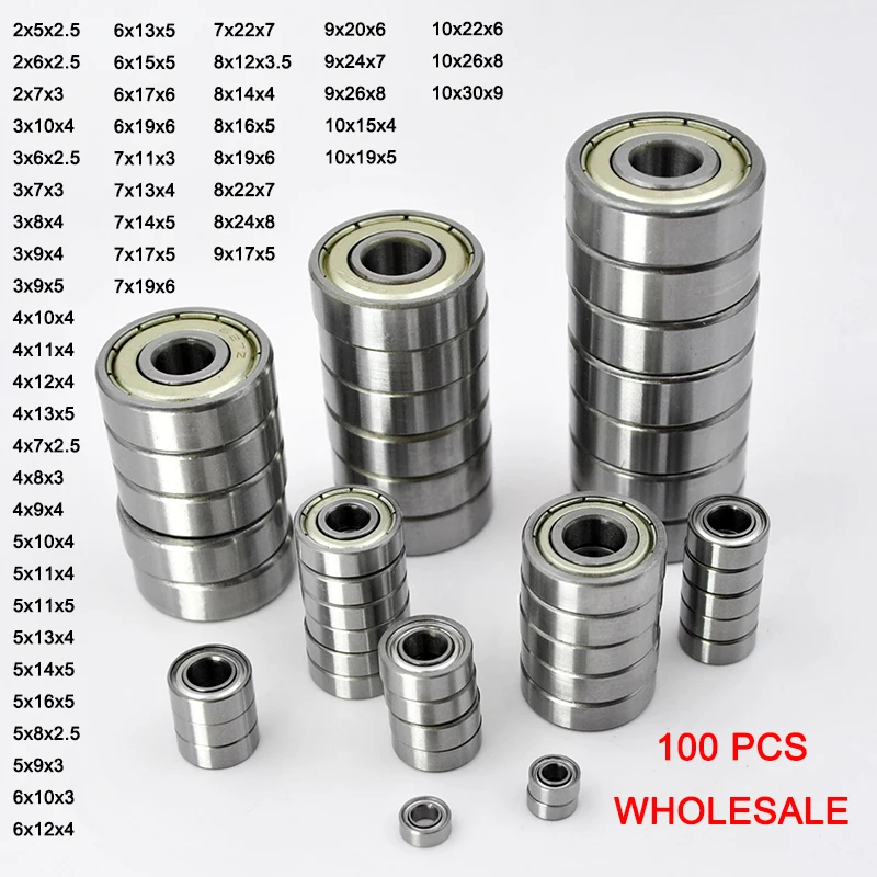 Produktbild von 10x MR115-2RS Miniatur-Kugellager – 5x11x4 Mm, Doppelt Geschirmt Aus Stahl – Ideal Für 3D-Drucker, Quadrocopter & Modellbau
