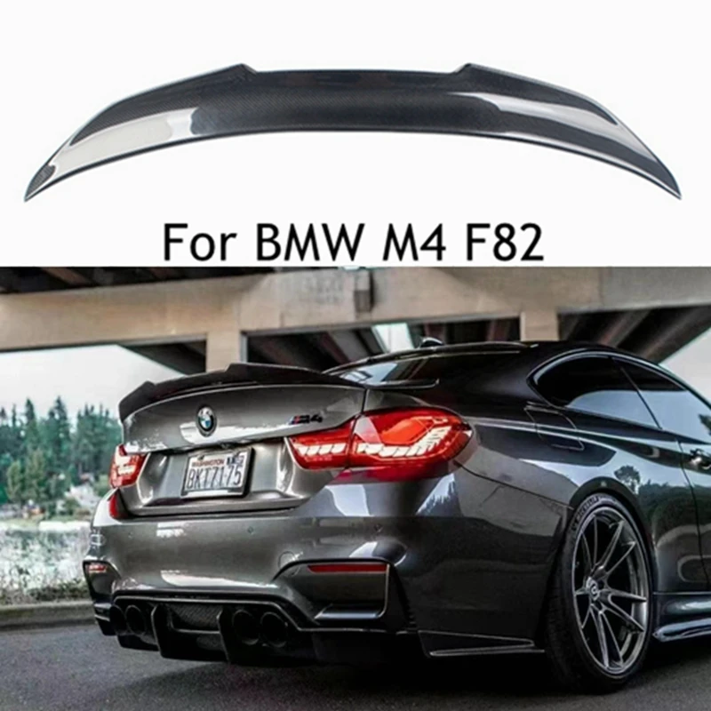 

FOR BMW M4 F82 PSM/M/M4/3D/CS Style Carbon fiber Rear Spoiler Trunk wing 2014-2020