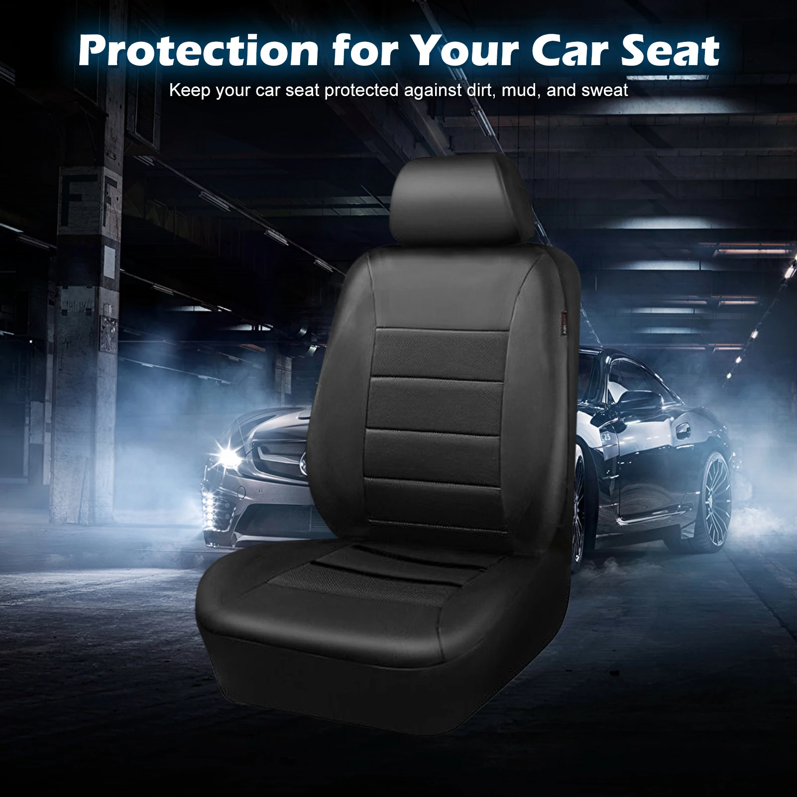 

Универсальные чехлы на автомобильные сиденья, защитные чехлы для передних и задних сидений из искусственной кожи, полный комплект автомобильных чехлов на сиденья, совместимые с подушкой безопасности передних сидений