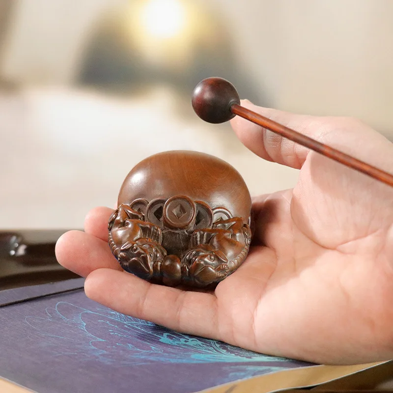 

LH wooden fish wooden carry-on Chinese handle Buddhist small ornament